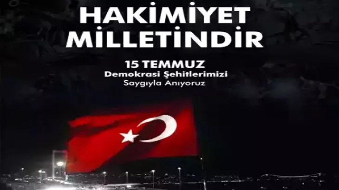 15 Temmuz, milletimizin demokrasiye sahip çıkışının adıdır. Şehitlerimizi rahmetle, gazilerimizi minnetle anıyoruz..